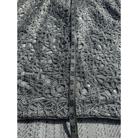 Simply Liliana Womens Silver Gray 8 Dress Sequence Formal Shimmer Sheath Midi - Picture 12 of 14